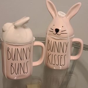 Rae Dunn Bunny Buns and Bunny Kisses Mugs
